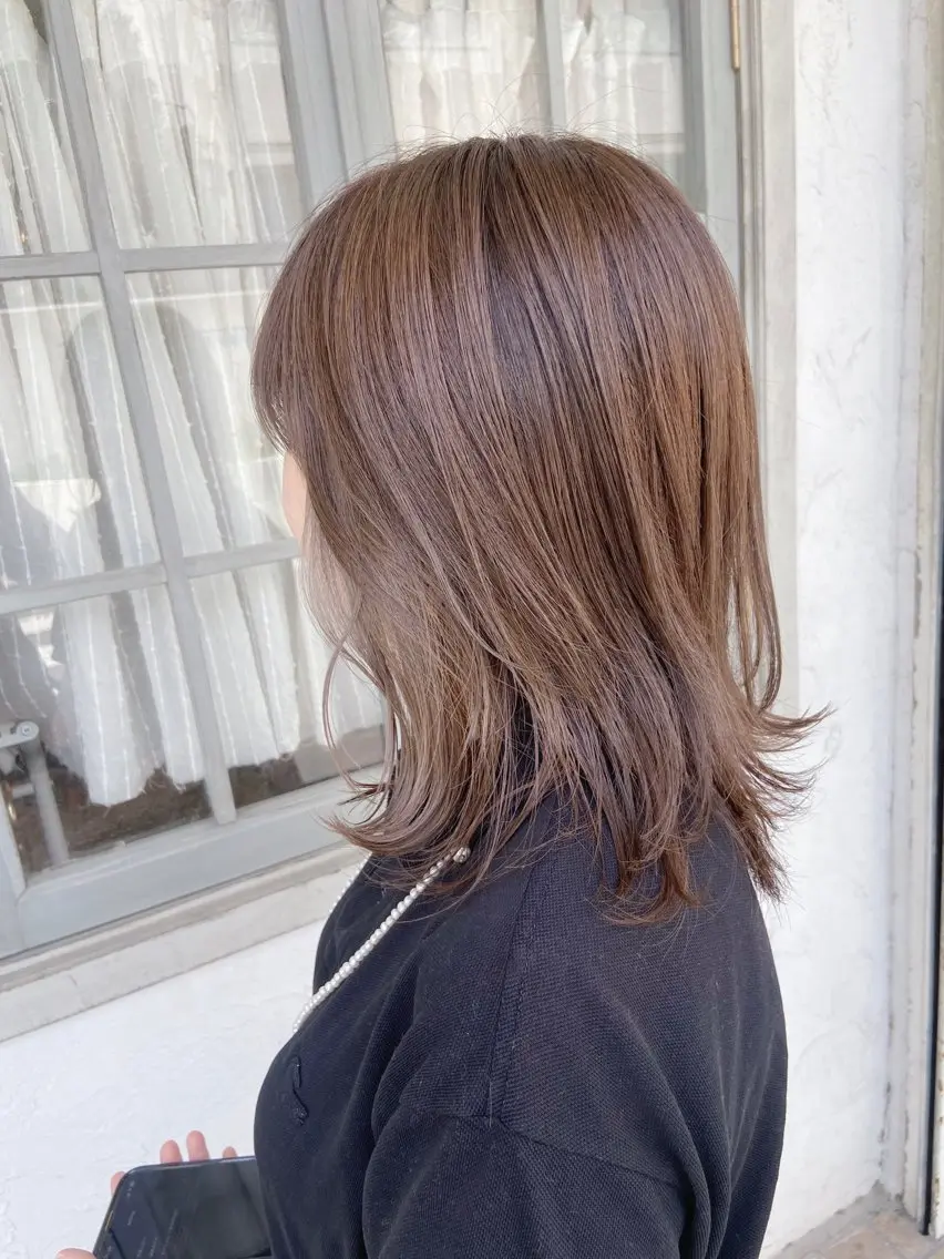 ミディアム アメリラブヘアー 土屋 洋平のヘアスタイル