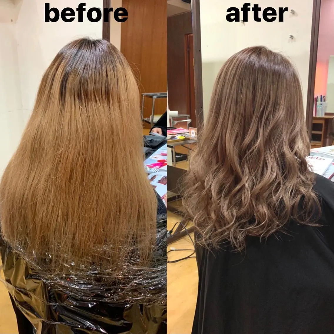 ロング カラー ヘアカラー トリートメント 韓国レイヤーカット★ 小林大樹のヘアスタイル