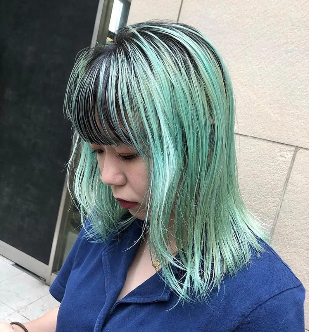セミロング カラー ヘアアレンジ TSUNA 🌙 Lim 五反田のマツエク・マツパデザイン