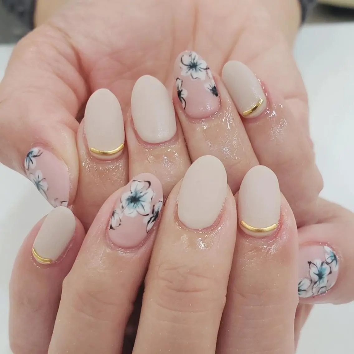 ネイル メンズ ストーンネイル ハンドネイル kahosan 𓆉のネイルデザイン