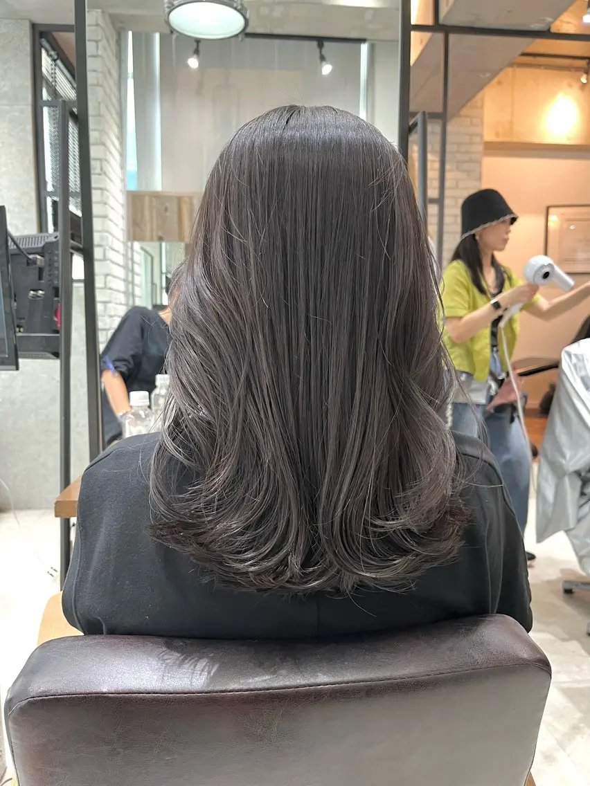 ロング アッシュ 髪質改善 ヨシンモリ 韓国風ヘア トリートメント カット ヘアカラー トリートメント 🌈外国風ハイライト こうたろうのヘアスタイル