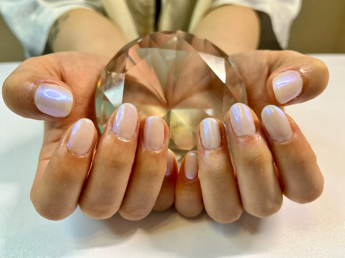 ネイル ブルー オフィスネイル ワンカラーネイル シンプルネイル 夏ネイル プライベートサロン N's Nailのネイルデザイン
