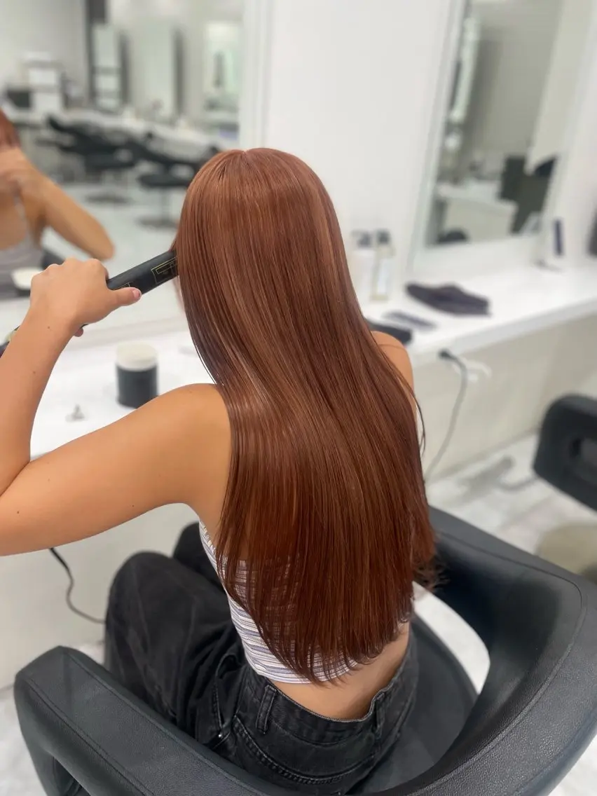 ロング カラー ベージュカラー オレンジ オレンジベージュ ラベンダー💜 グレージュ🩶のヘアスタイル