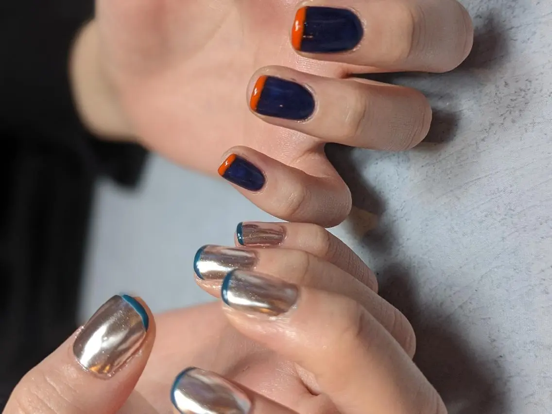ネイル フレンチネイル ミラーネイル Nail SIRANGANAのネイルデザイン