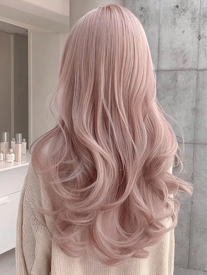 ロング ヘアカラー 渋谷ハイトーン ななかのヘアスタイル