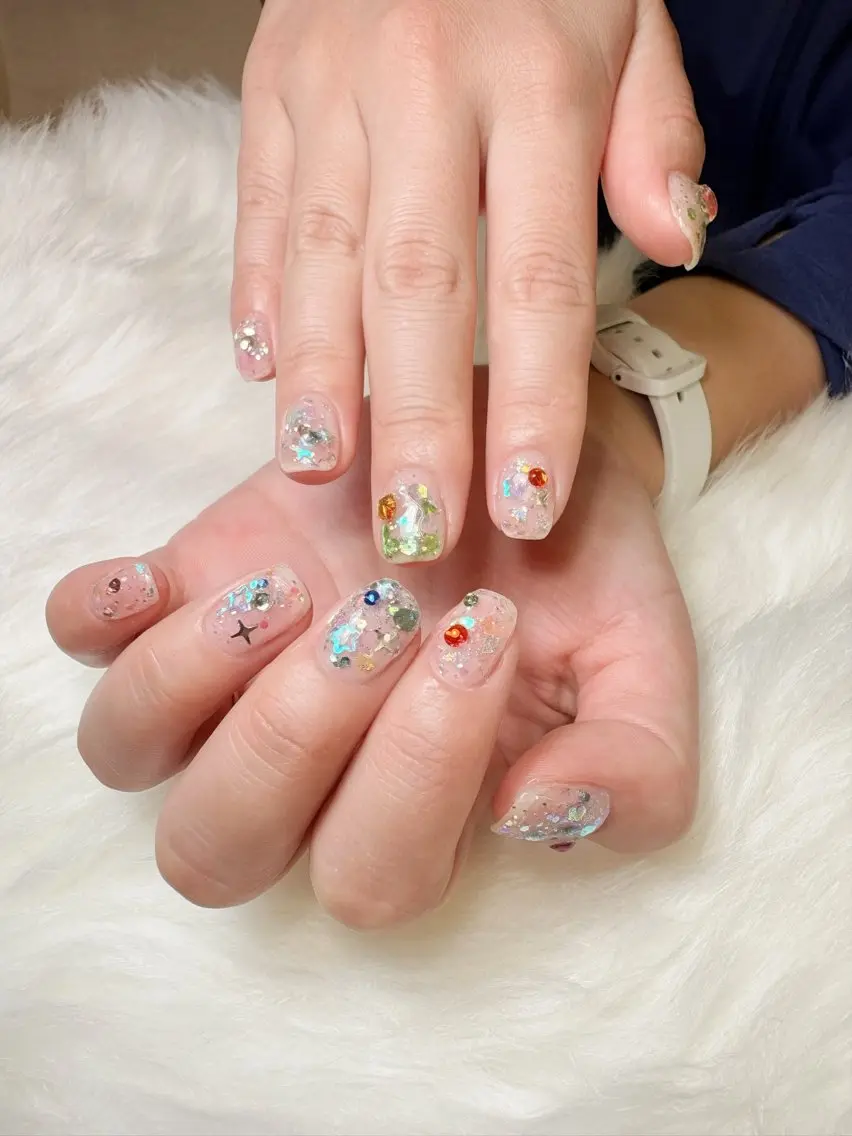持ち込みデザインOK♪ ハンドジェルネイルの写真