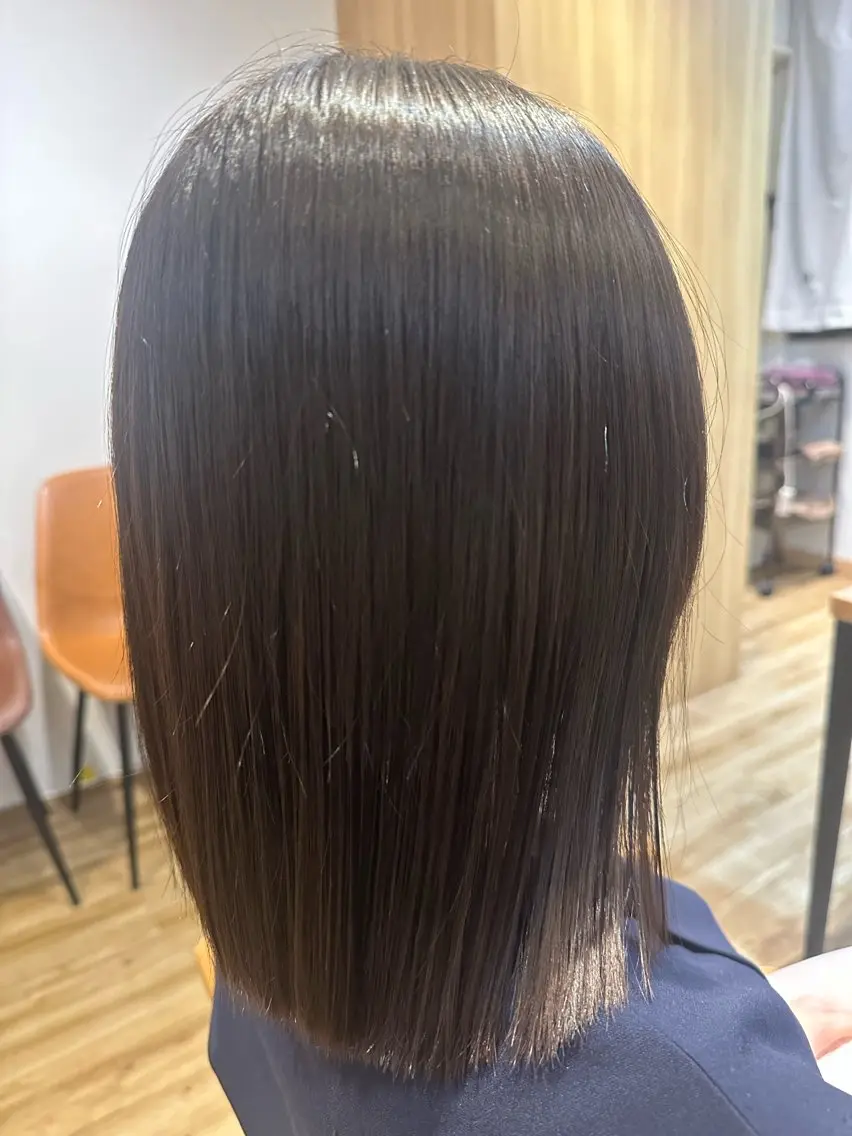 ミディアム パーマ カット 縮毛矯正 トリートメント ✨✂️Nori ✂️✨のヘアスタイル