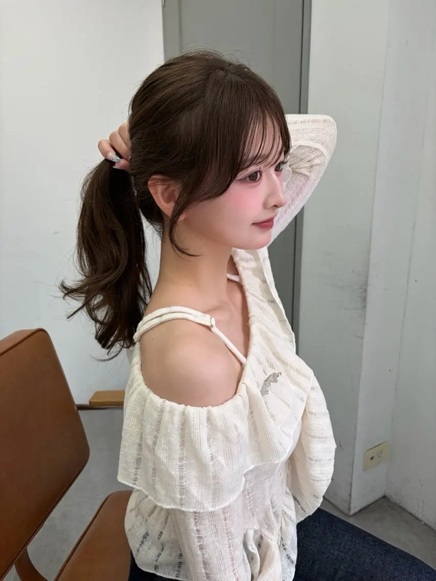 ロング カット 柔らかグレージュ🤍 髪質改善Hanakaのヘアスタイル