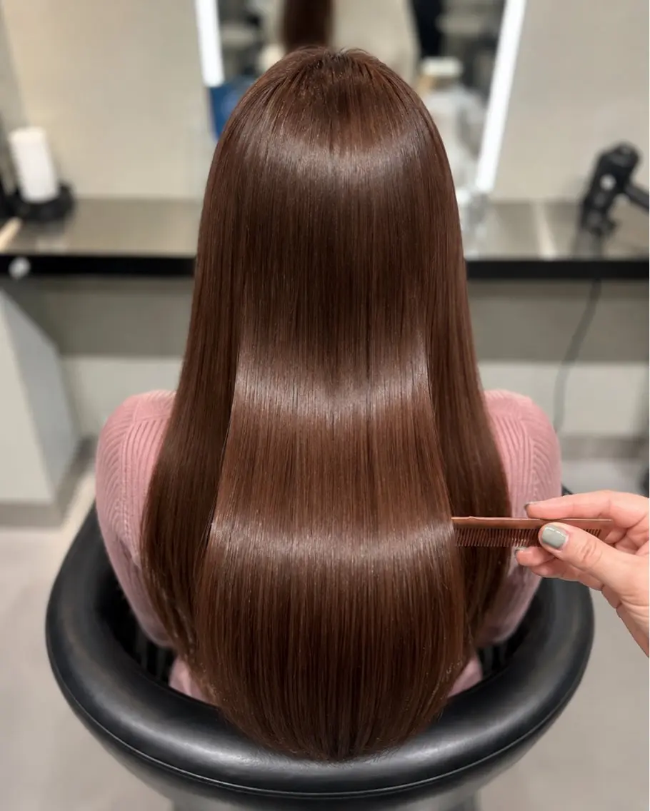 ミディアム カラー ブラウンカラー ピンクカラー ピンクブラウン 🌈ウルトワ水素 髪質改善naru🌈のヘアスタイル
