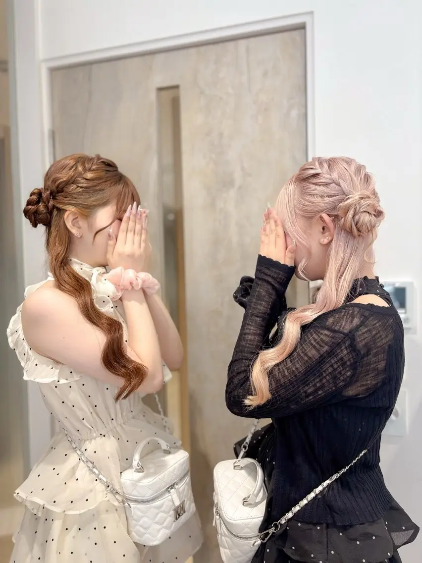 ロング ヘアアレンジ ヘアセット ⭐︎moe 【ヘアセット🧸】のヘアスタイル