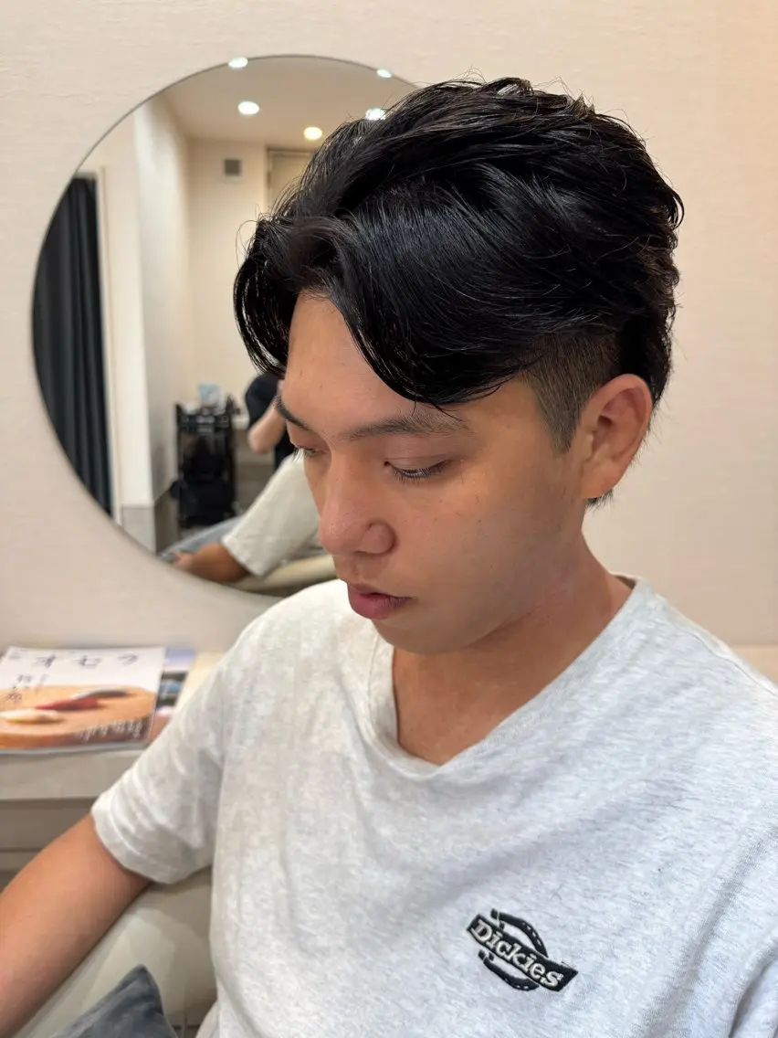 ショート パーマ メンズ メンズパーマ カット パーマ 伴藤 寿男のヘアスタイル
