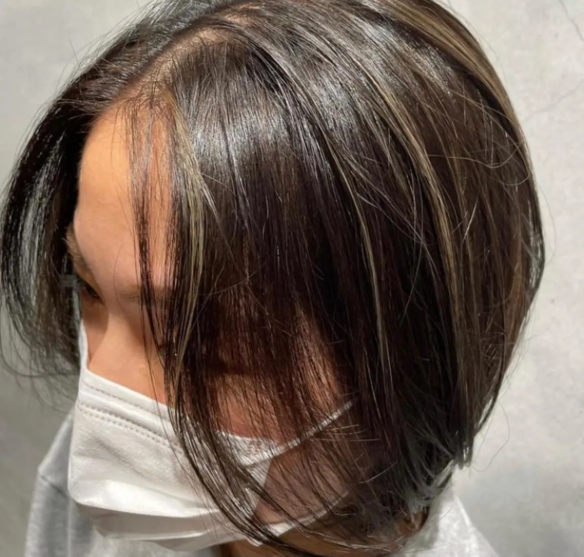 カラー ふじはら ひなこのヘアスタイル