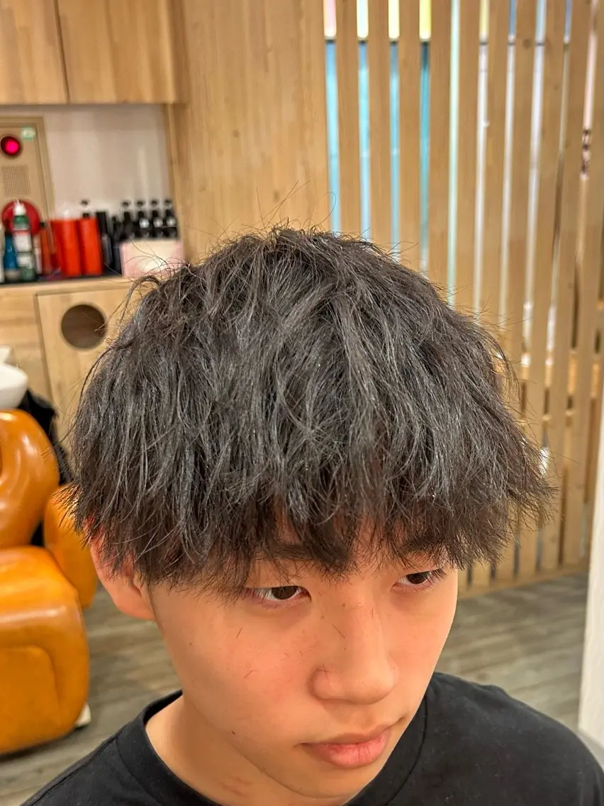 パーマ メンズ マッシュ カット 西院LOOP sayakaのヘアスタイル