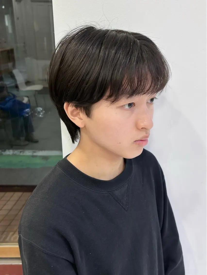ショート メンズ マッシュ シースルーマッシュ カット レイヤーカット⛓ hina🩶のヘアスタイル