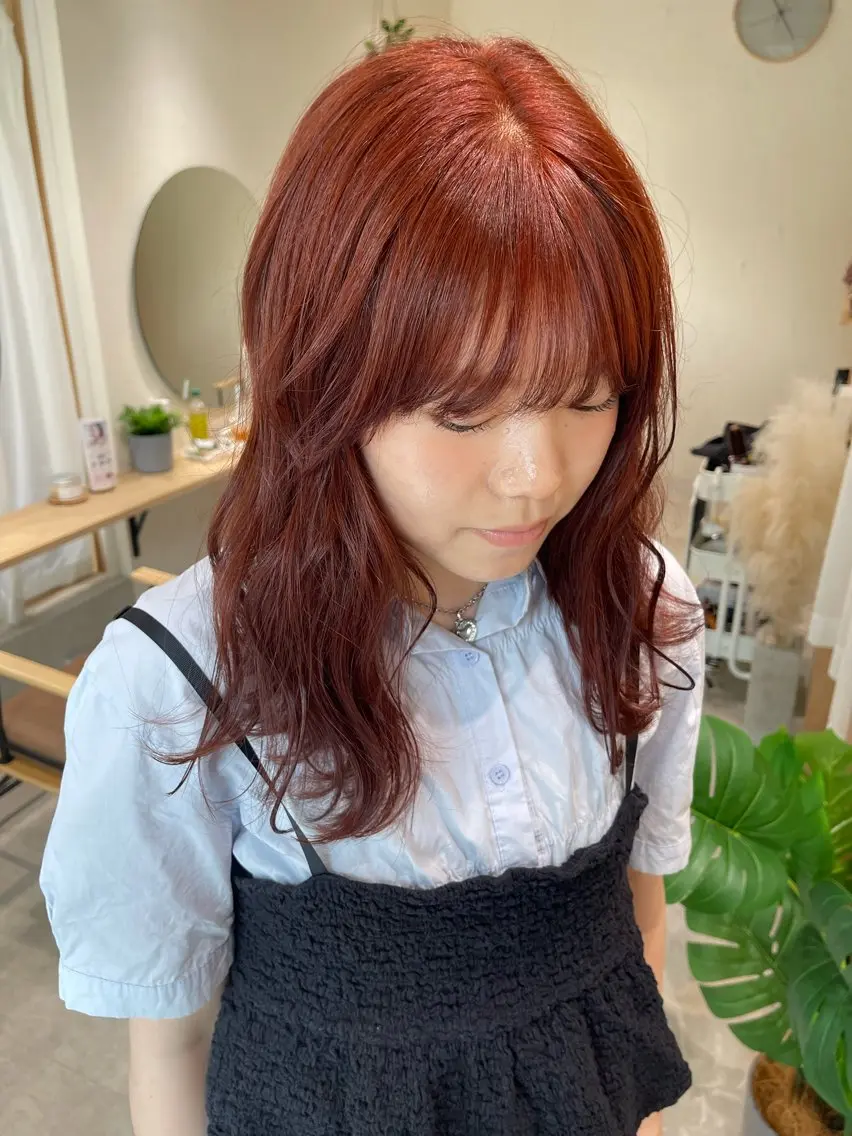ミディアム ヘアカラー 阪倉 美玲のヘアスタイル