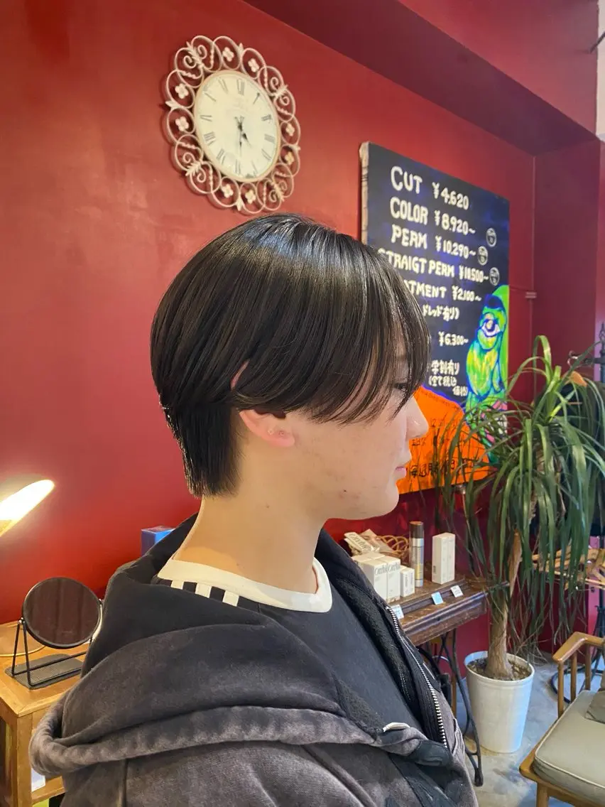ショート ハンサムショート 似合わせカット ショートヘア カット ORe'S HAIR BE GLaDユウナのヘアスタイル