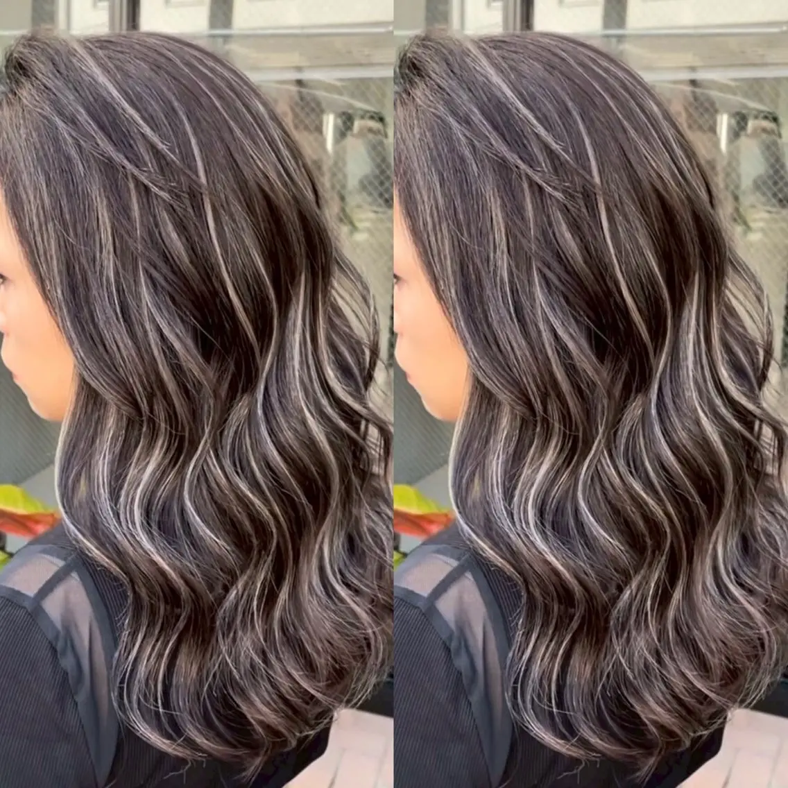 ロング カラー バレイヤージュ ベージュカラー ブリーチ ケアブリーチ デザインカラー ヘアカラー 表参道/ハイライト バレイヤージュのヘアスタイル