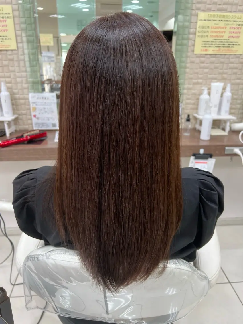 ロング 縮毛矯正 縮毛矯正 原田 虎太郎のヘアスタイル