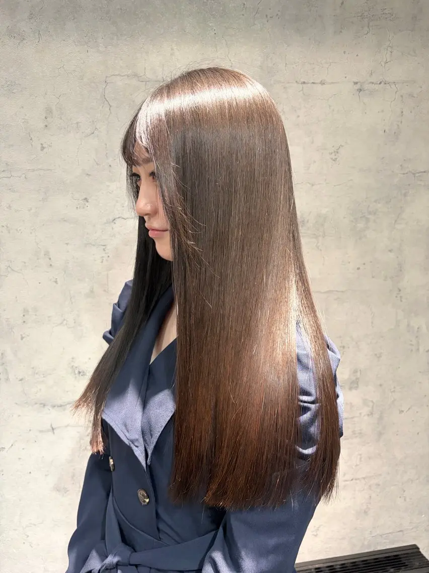 セミロング 縮毛矯正 カット 縮毛矯正 トリートメント パーソナルカラー 診断🍀マリンのヘアスタイル