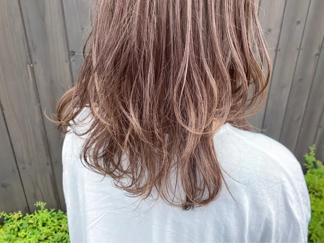 セミロング カット パーマ トリートメント ヘッドスパ ヘアセット オリーブ カラー✨有坂映哉のヘアスタイル