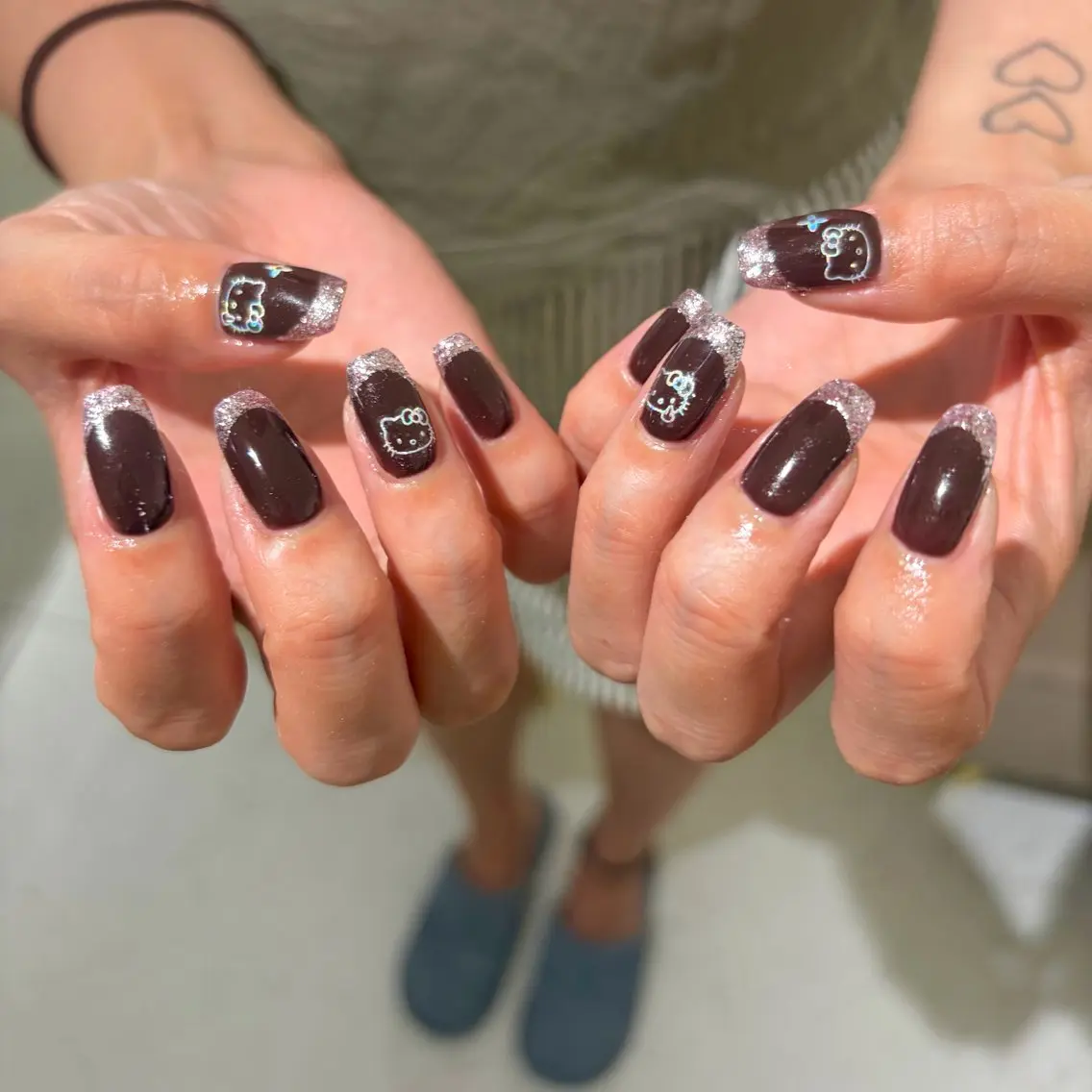 ネイル ブラウン ピンク ハンドネイル ちゃ～み～nail ひよりのネイルデザイン