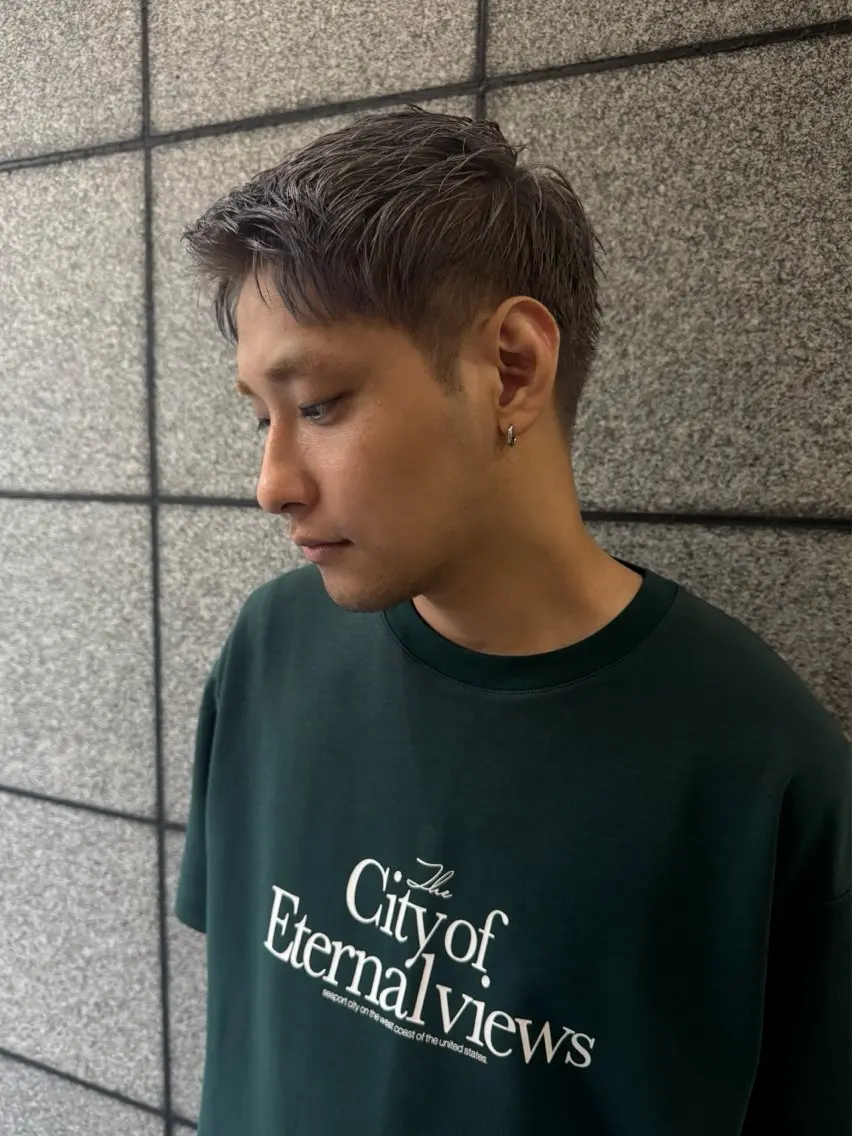 カラー メンズ メンズブリーチ ブリーチ Peyp博多 SORAモデル募集のヘアスタイル