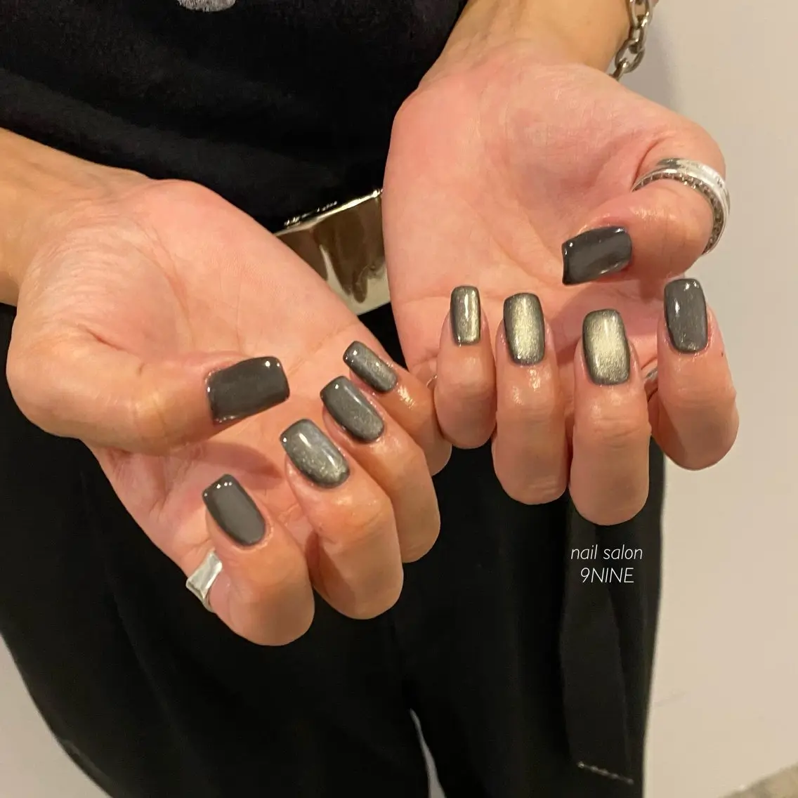 ネイル マグネットネイル ハンドネイル nail salon 9NINEのネイルデザイン
