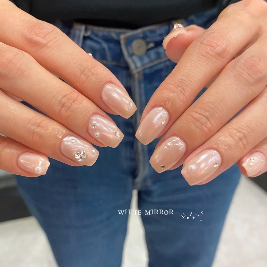 ネイル ミラーネイル ブライダルネイル ハンドネイル 🎀FLORANZ 🎀MIKAのネイルデザイン