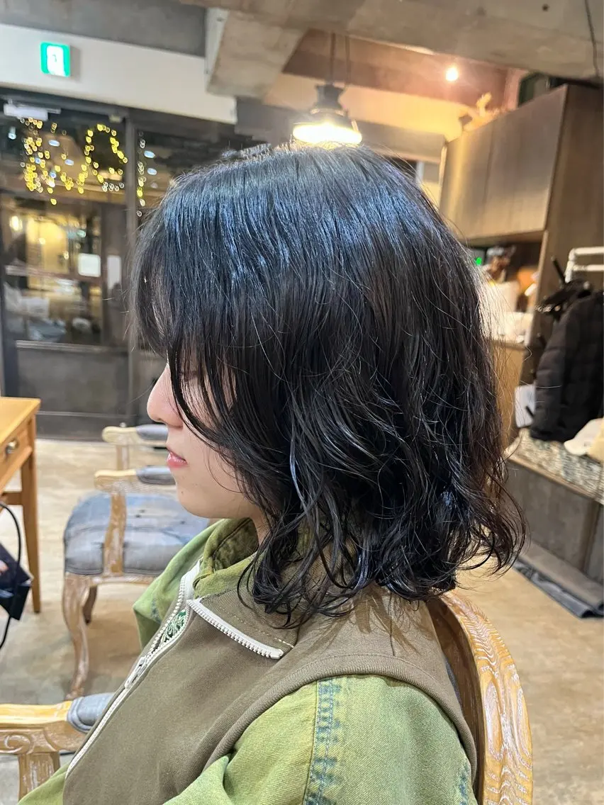 パーマ カット パーマ 松原 樹里のヘアスタイル