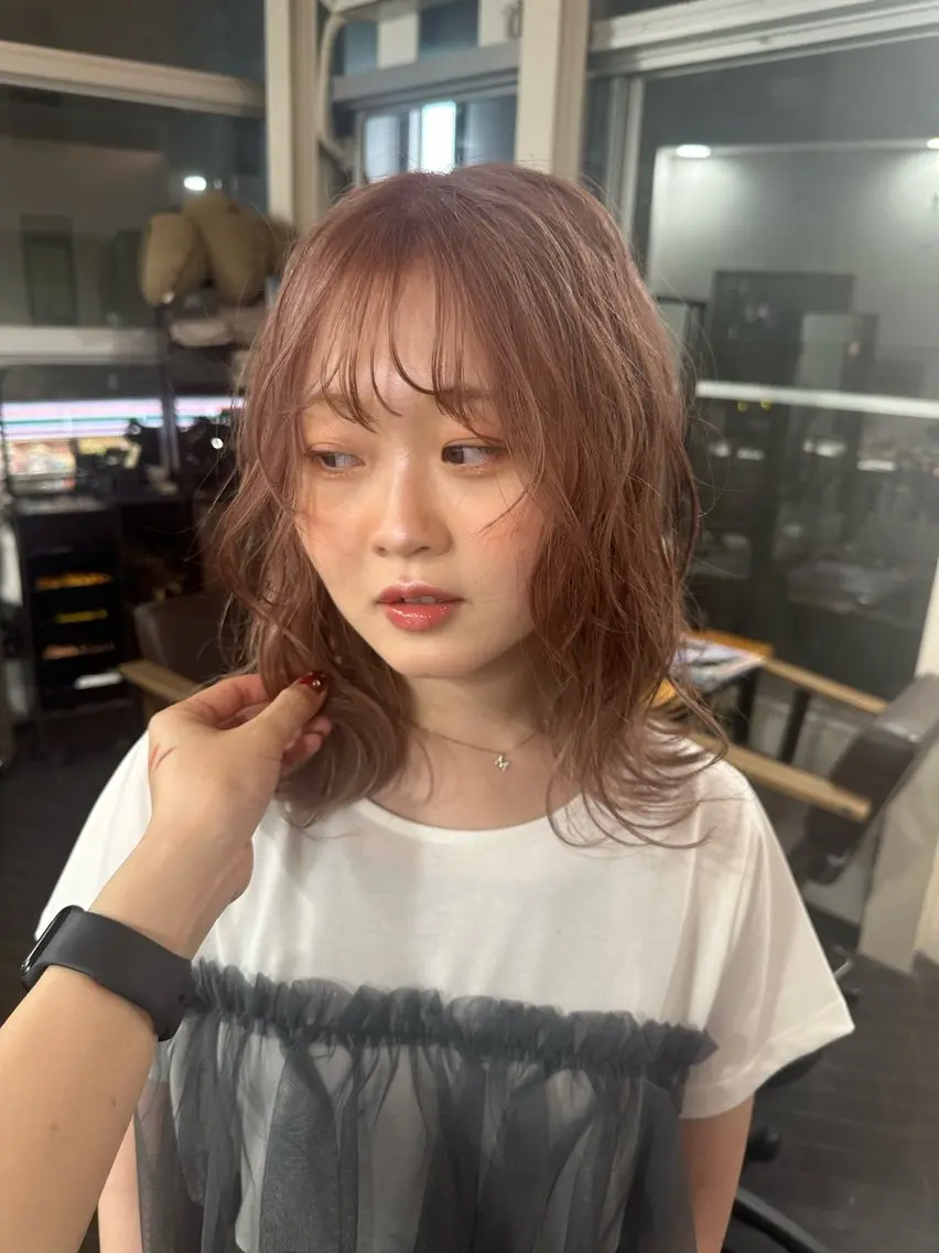 カラー ヘアカラー トリートメント noa / 郡山ボブ ×透明感カラーのヘアスタイル