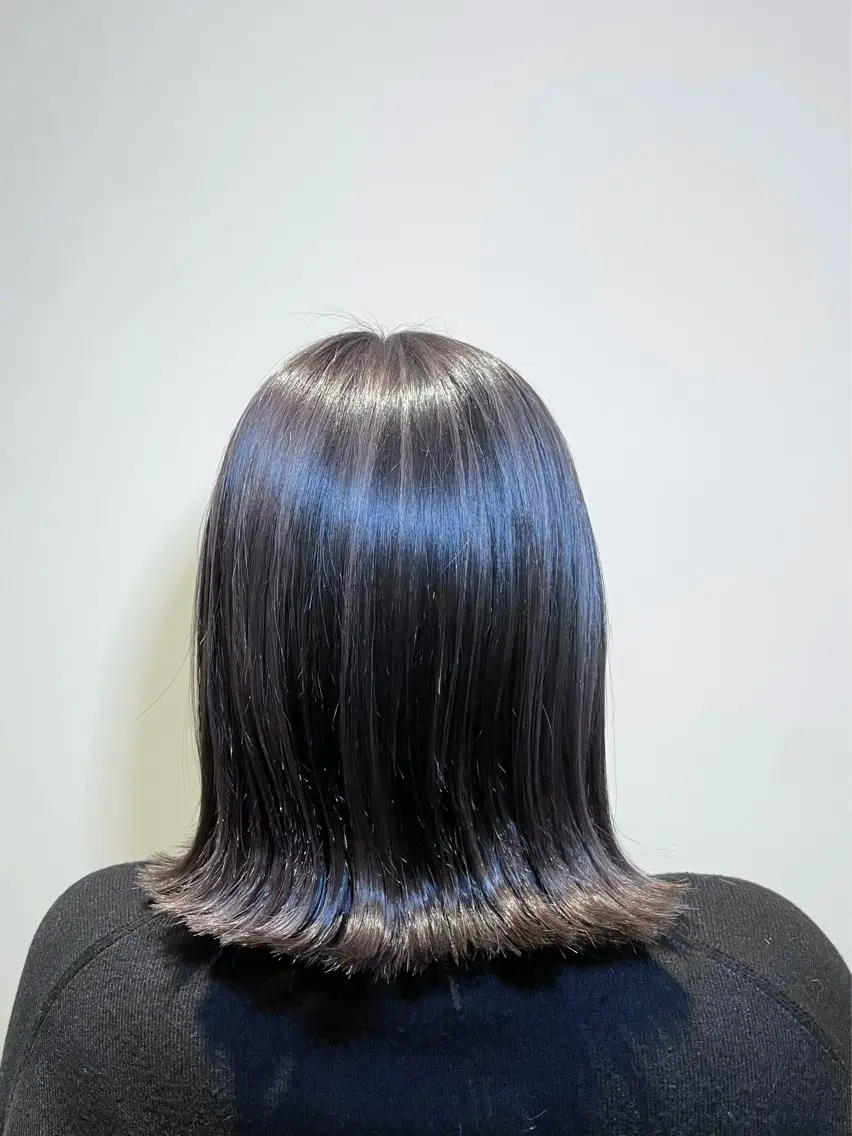 ミディアム カラー グレージュ ラベンダーカラー ラベンダーグレージュ ラベンダーグレー ヘアカラー いまじゅく あおいのヘアスタイル