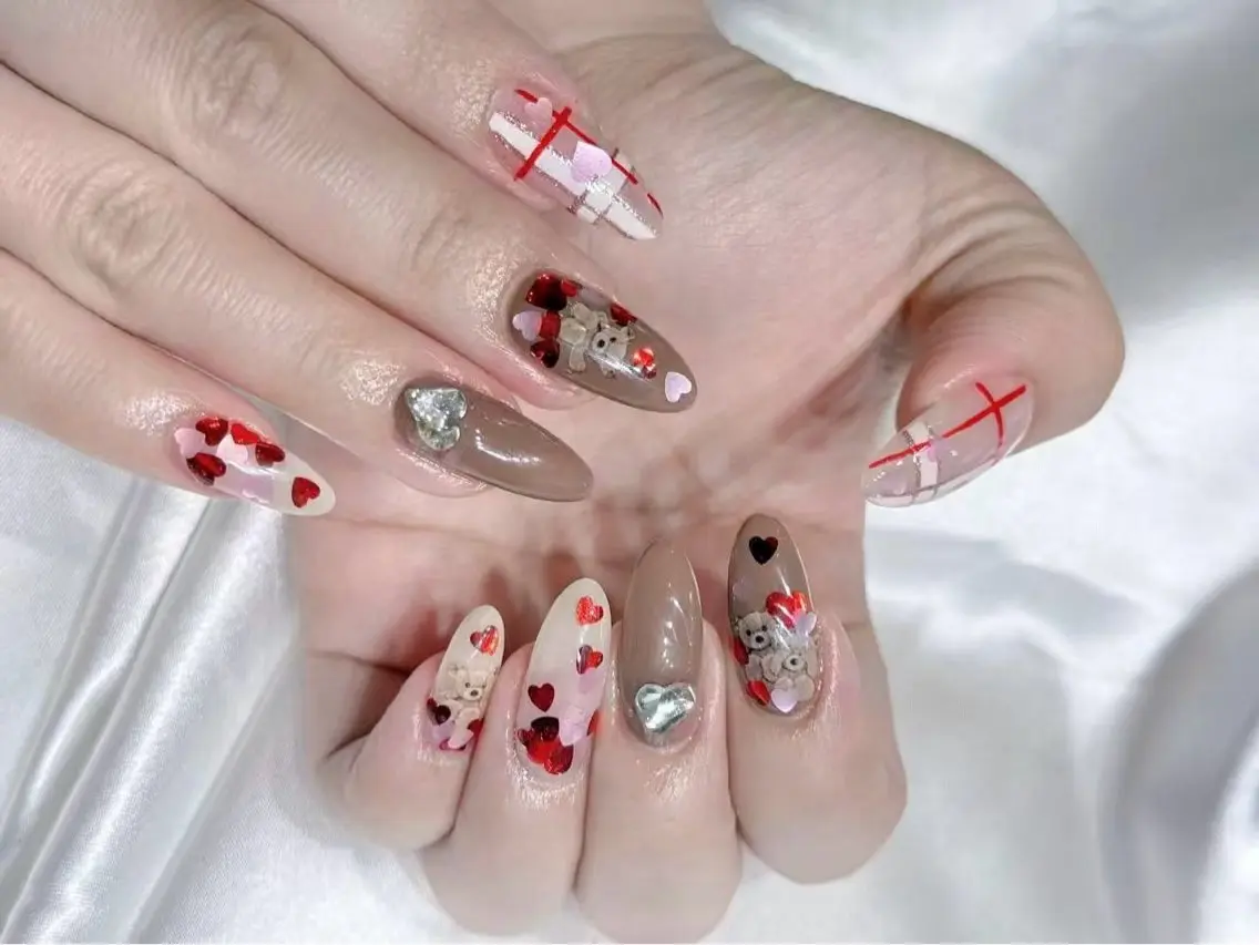 ネイル アートネイル フットネイル ジェルネイル ハート マグネットネイル Babarla Nailのネイルデザイン