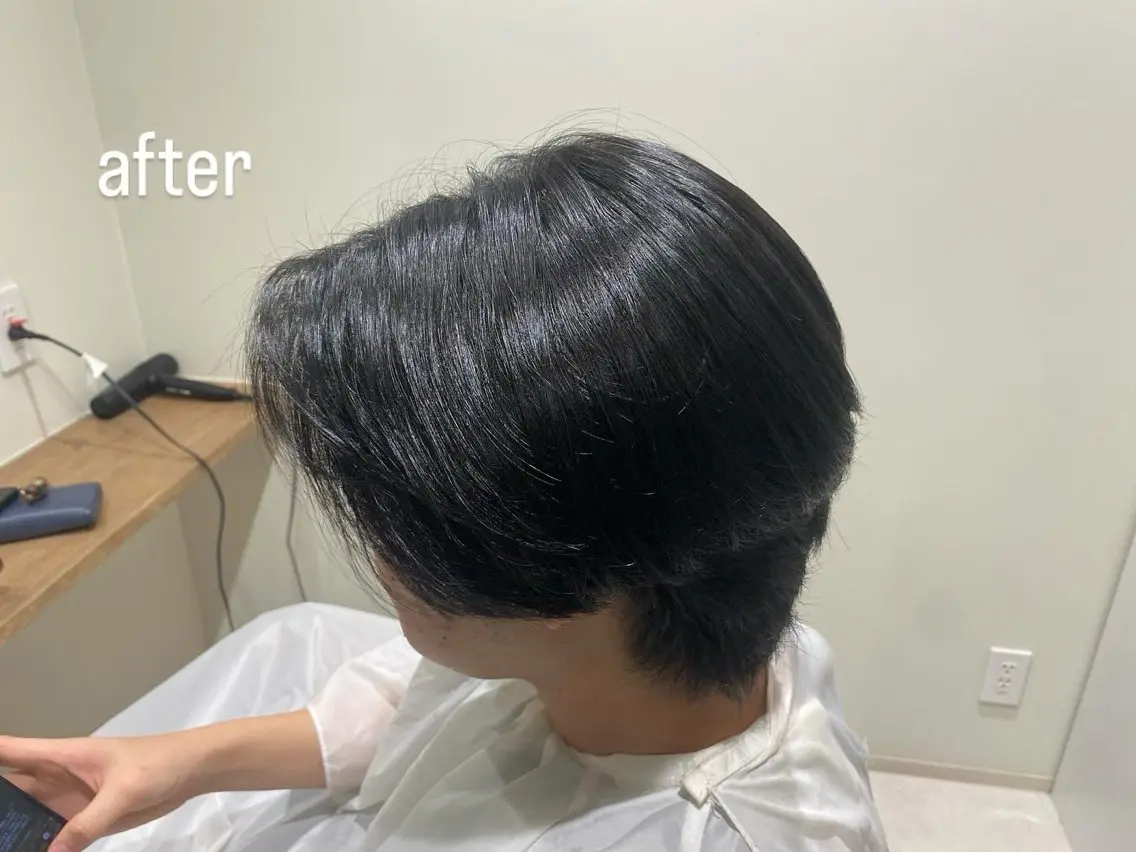 カラー メンズ 黒髪 ブルーカラー ブルーブラック ヘアカラー GUEST ヒロキのヘアスタイル