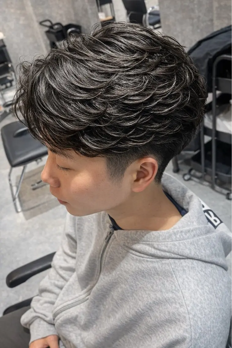 ショート パーマ メンズ カット パーマ matsui ／ anheloのヘアスタイル