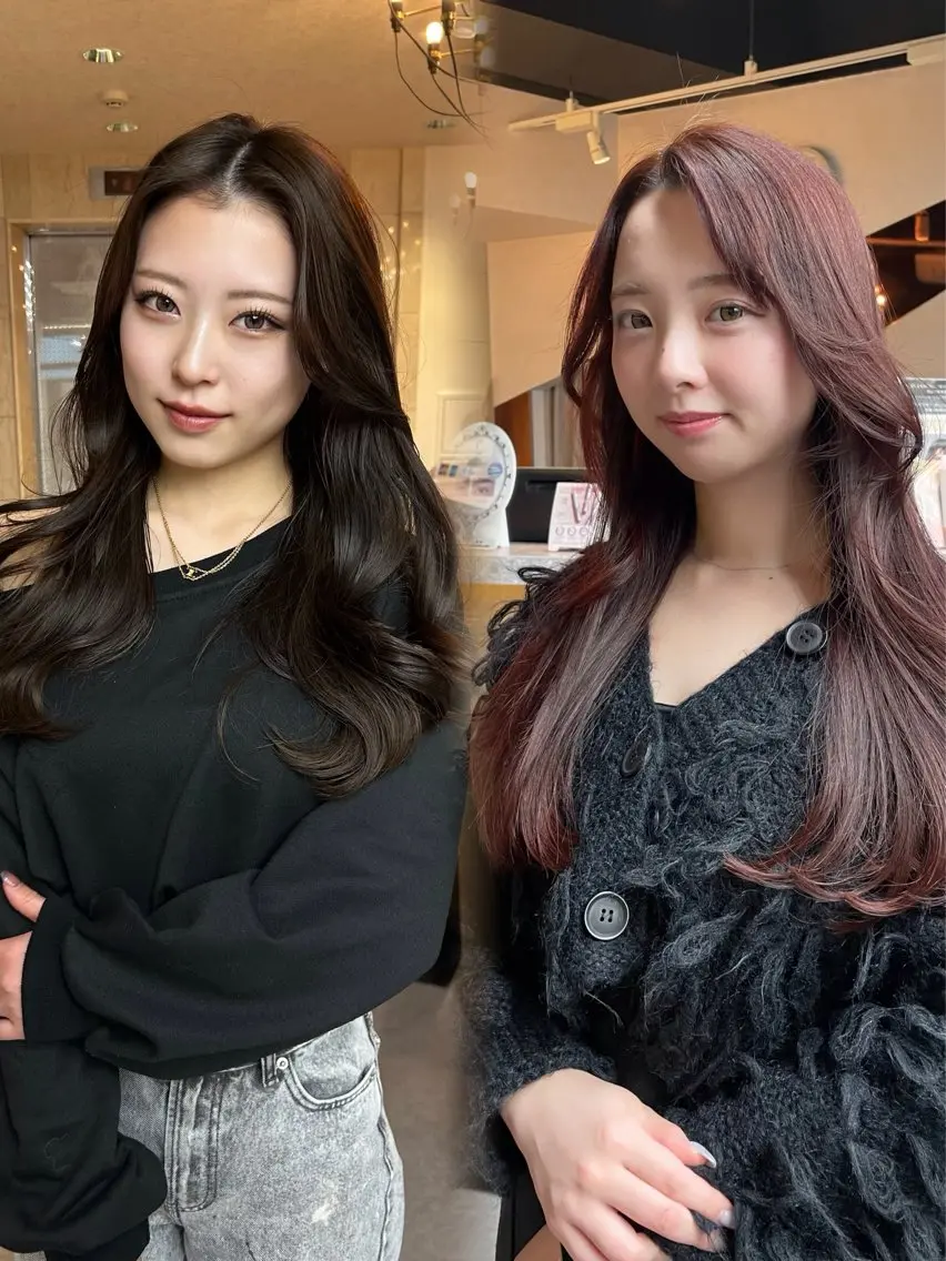 【透明感出したい方へ⭐️】ブリーチなしダブルカラー+カット+トリートメント💎【髪質改善/艶髪/髪質改善】の写真