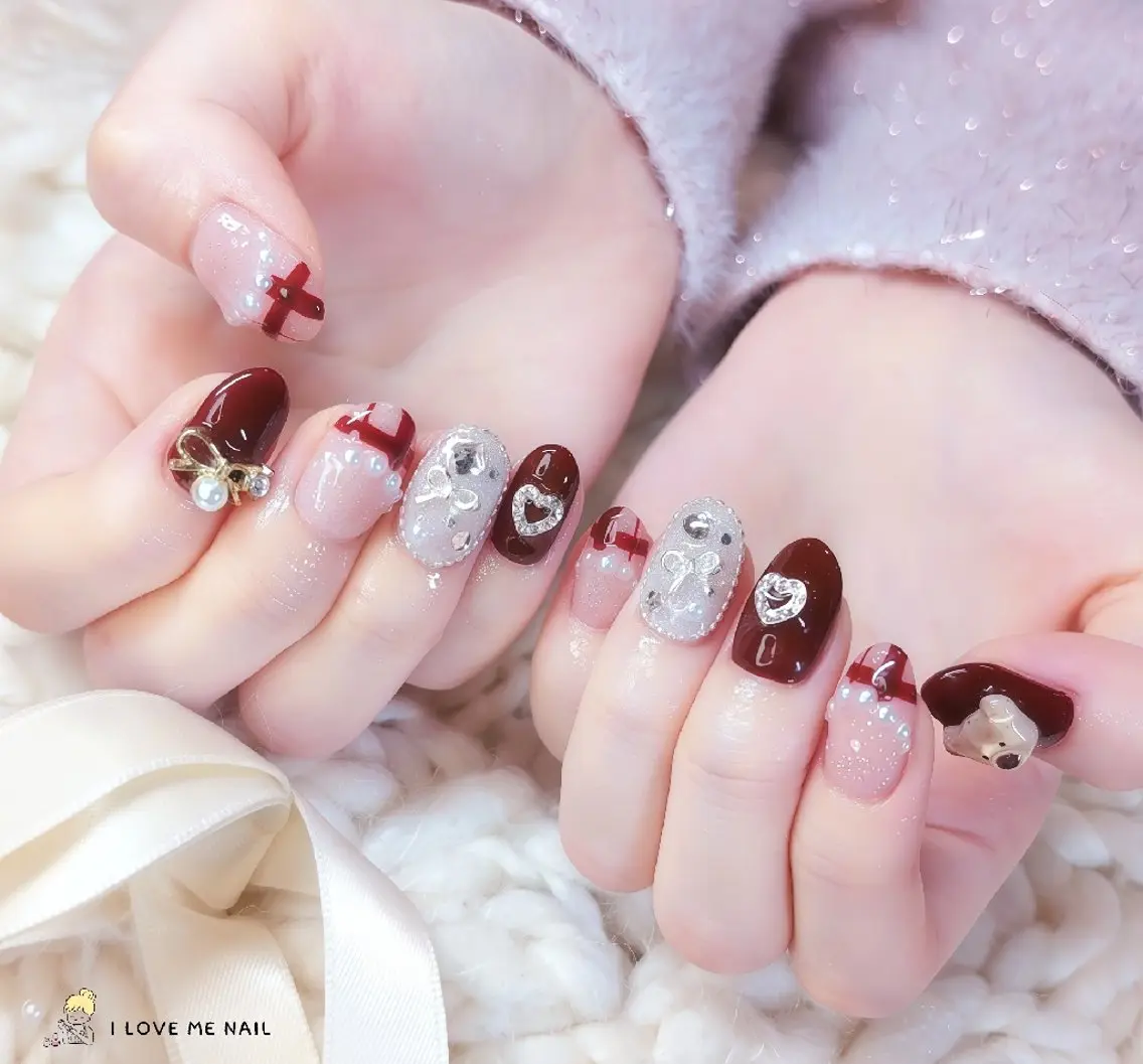 ネイル 長さ出し ジェルネイル 韓国ネイル マグネットネイル ニュアンスネイル ハンドネイル I LOVE ME NAIL.｡.:*♡のネイルデザイン