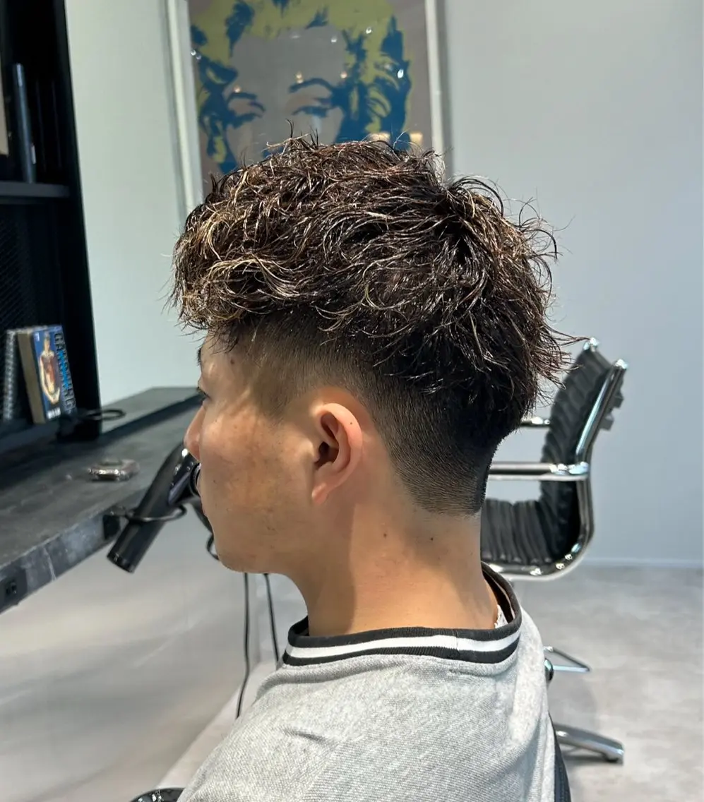ショート パーマ メンズ カット パーマ メンズ特化🔥再現度 高カット/パーマ/元のヘアスタイル