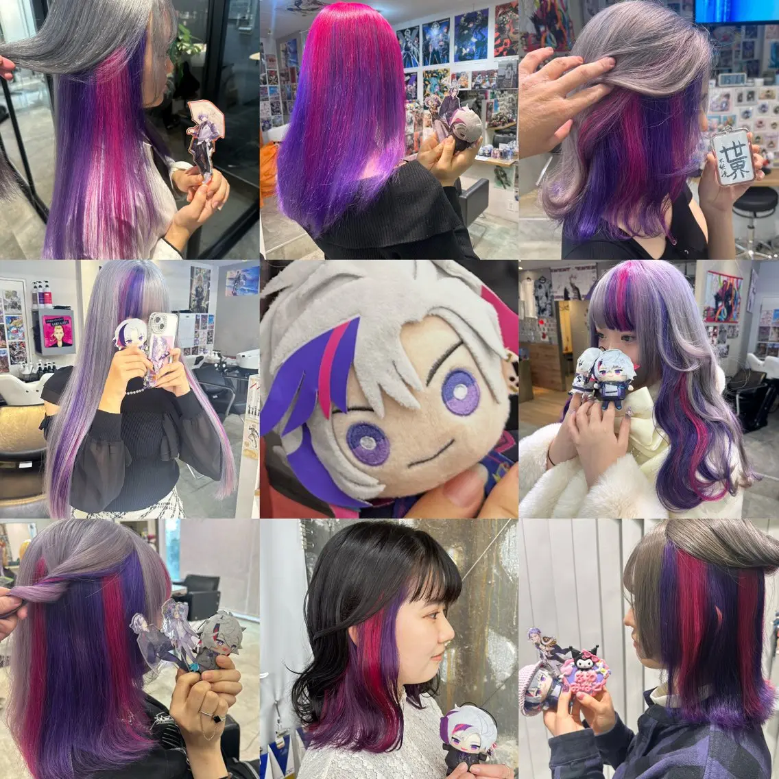 ミディアム カラー デザインカラー ヘアカラー トリートメント 髪質改善カラー デザインカラーあらげのヘアスタイル