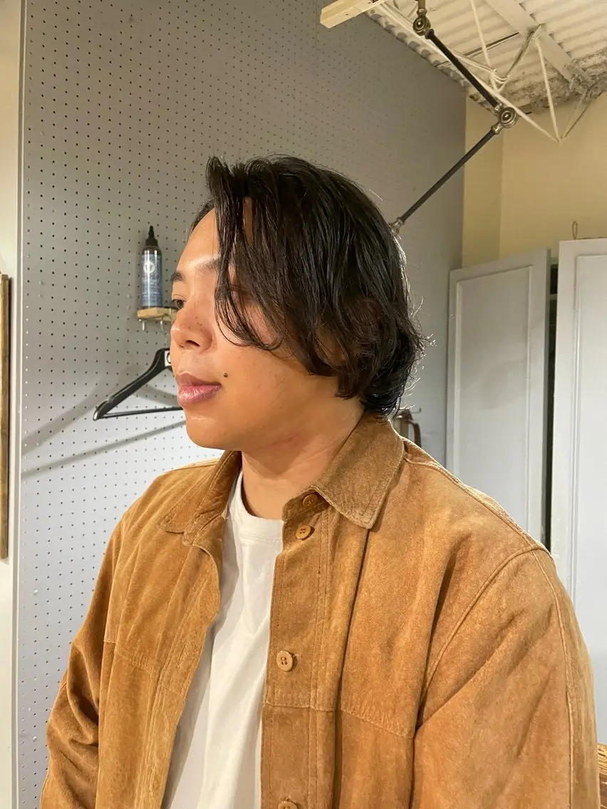 ミディアム パーマ メンズ カット パーマ 🤩噂のMr.髪ポジ ティブ®️yu🤩のヘアスタイル