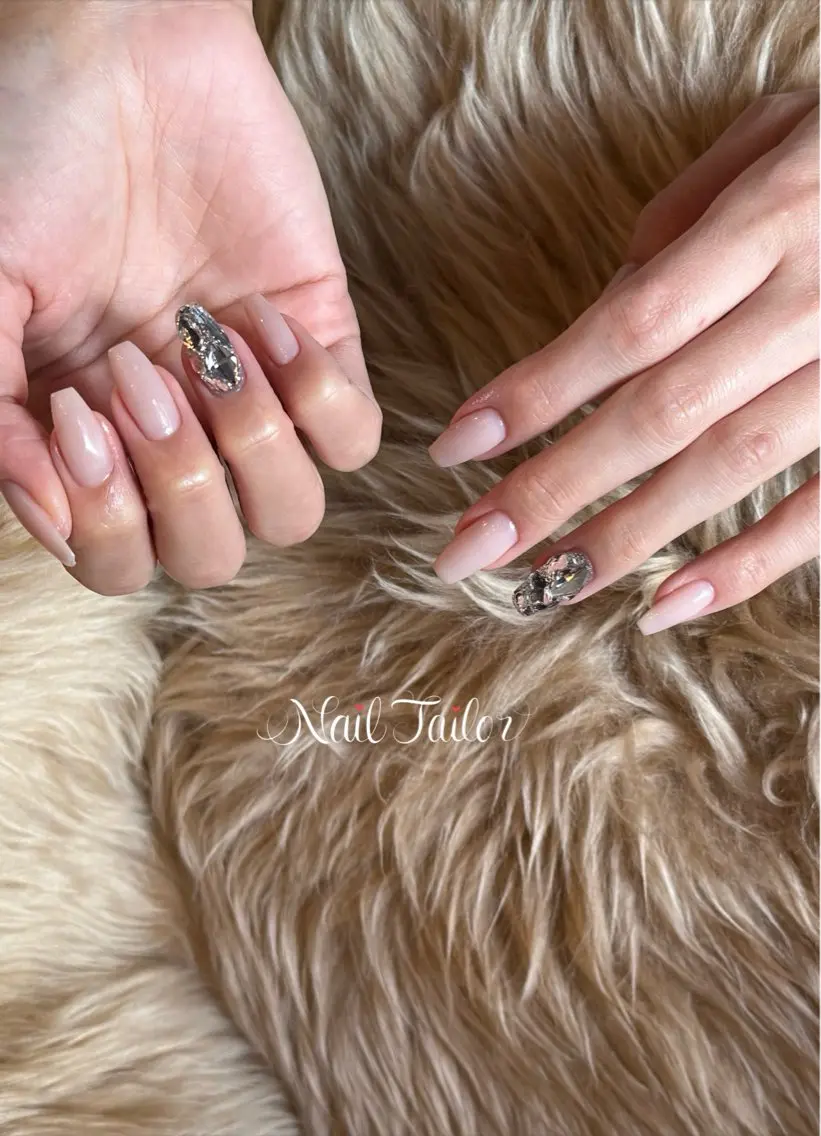 ネイル ロングネイル ピンク ハンドネイル NailTailor ネイルテイラーのネイルデザイン