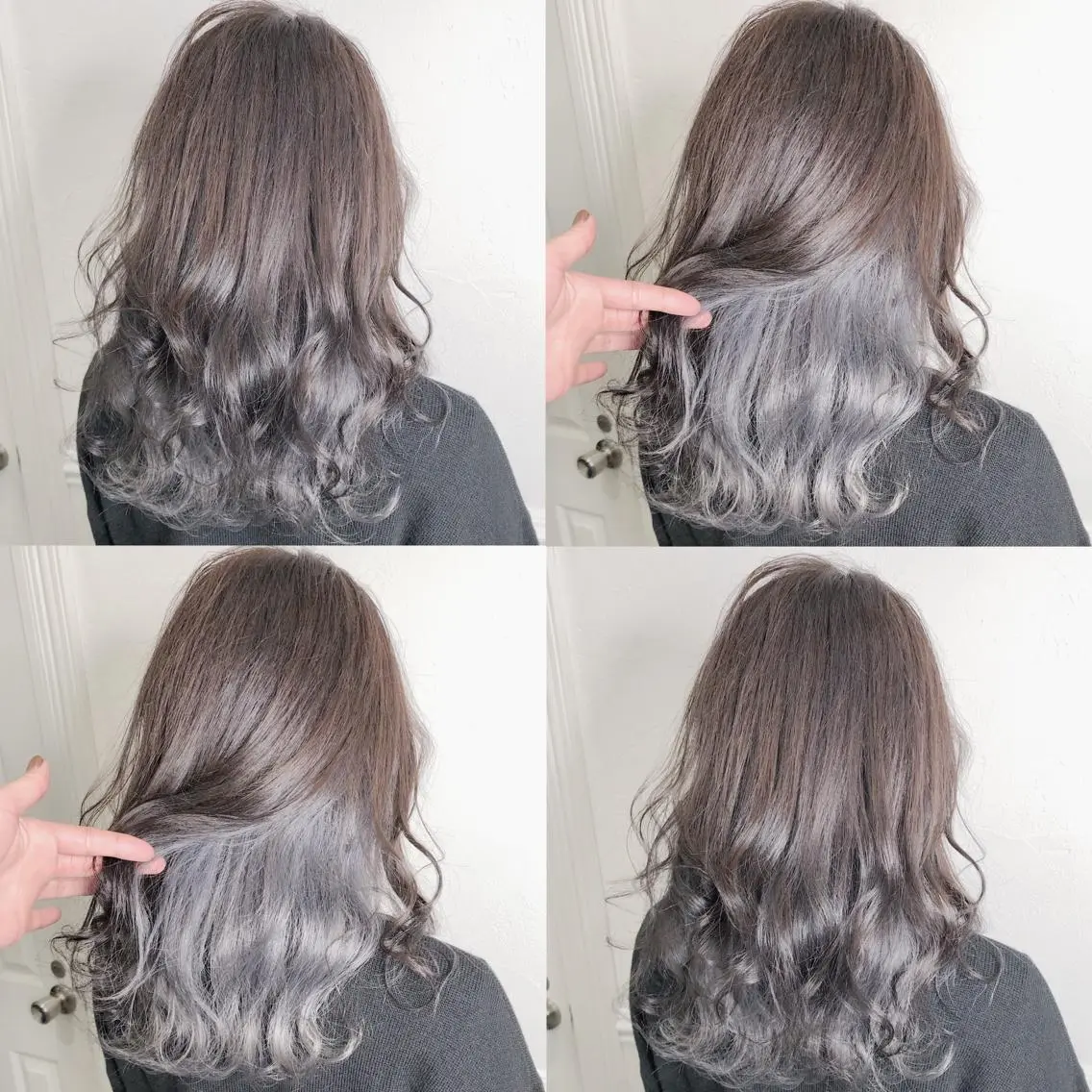 ロング カラー ヘアアレンジ メンズ キッズ メンズインナーカラー インナーカラー ヘアカラー トリートメント ヘアセット 💟Chloe原宿店 🩶ハイトーンのヘアスタイル