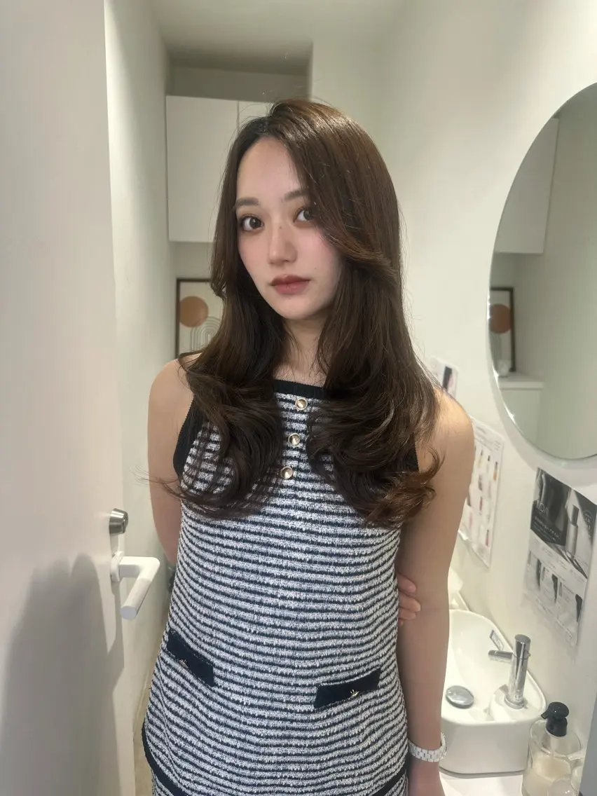 カラー ヘアカラー トリートメント 透明感×艶カラー🫧 SACHIKA💫のヘアスタイル
