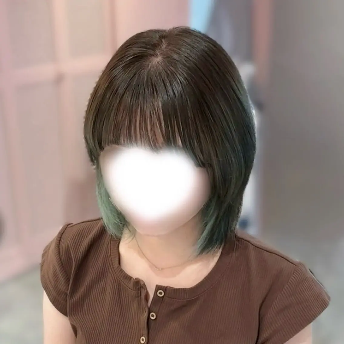 ショート カラー ベージュカラー ブリーチ ミント オリーブベージュ ヘアカラー 美髪縮毛矯正/透明感 カラー/AIRI🦋のヘアスタイル