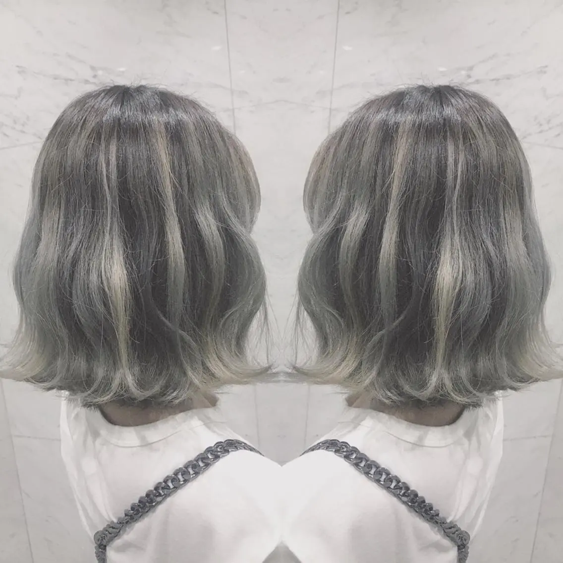 ミディアム カラー ヘアカラー 重政 和樹のヘアスタイル