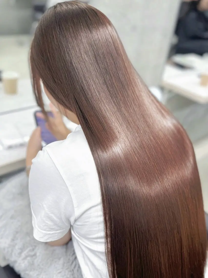 ロング 縮毛矯正 うる艶ヘア♡韓国好き 透明感　shotaのヘアスタイル