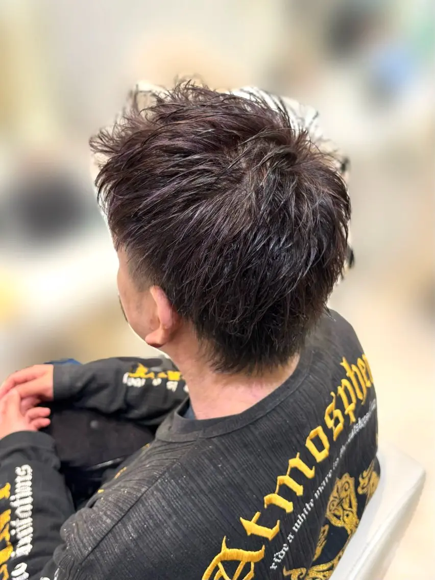 ショート カラー メンズ メンズハイライト ハイライトカラー ハイライト カット ヘアカラー miho𓂃 ANNETTAのヘアスタイル