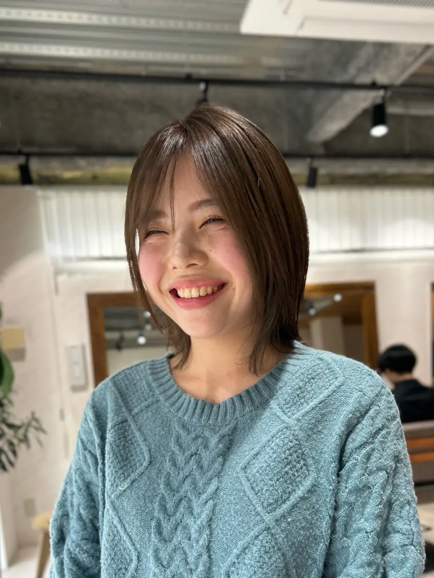 ショート カラー 髪質改善/赤みゼロ 🤎柔ベージュのヘアスタイル
