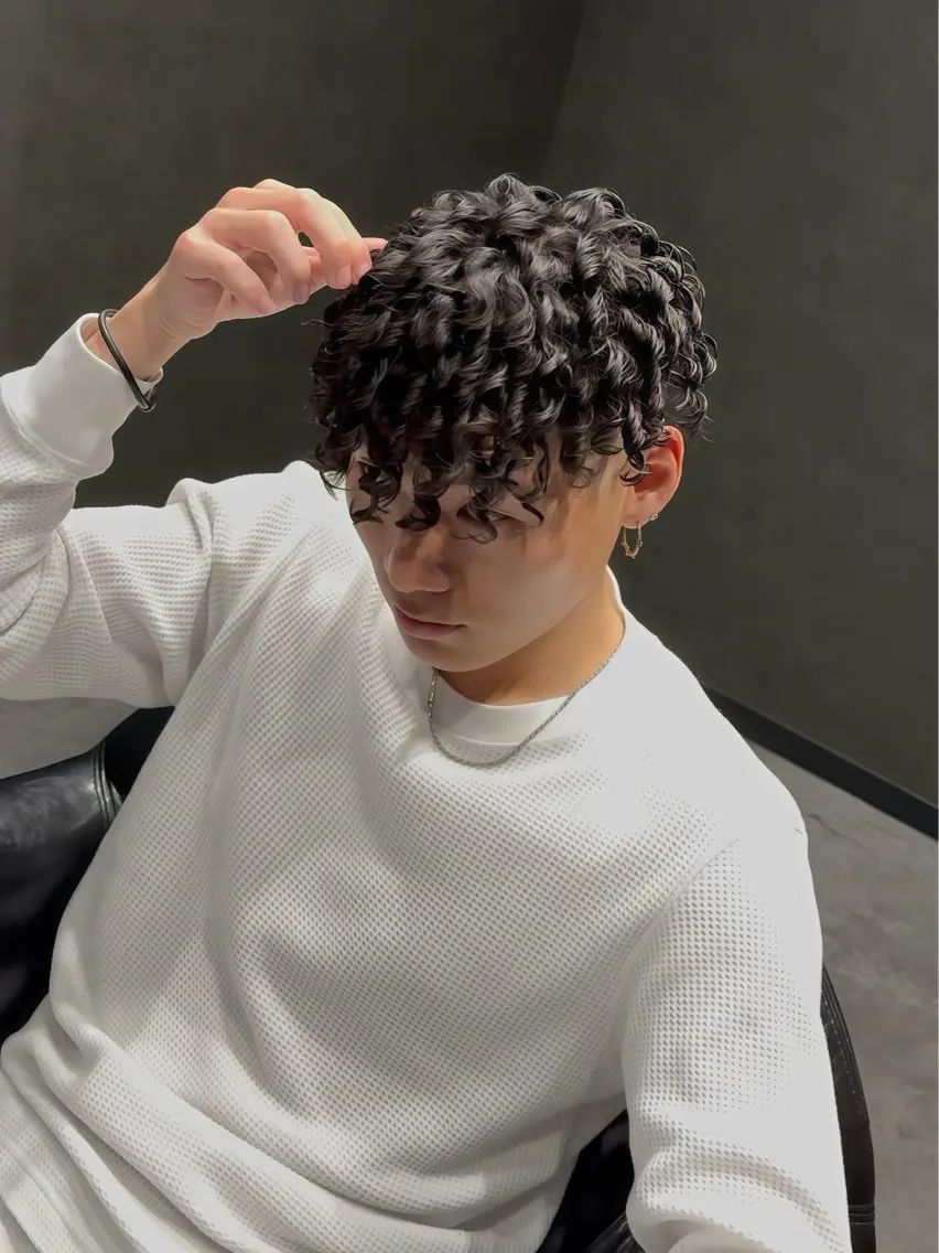 ショート パーマ メンズ HINA ちゃんのヘアスタイル