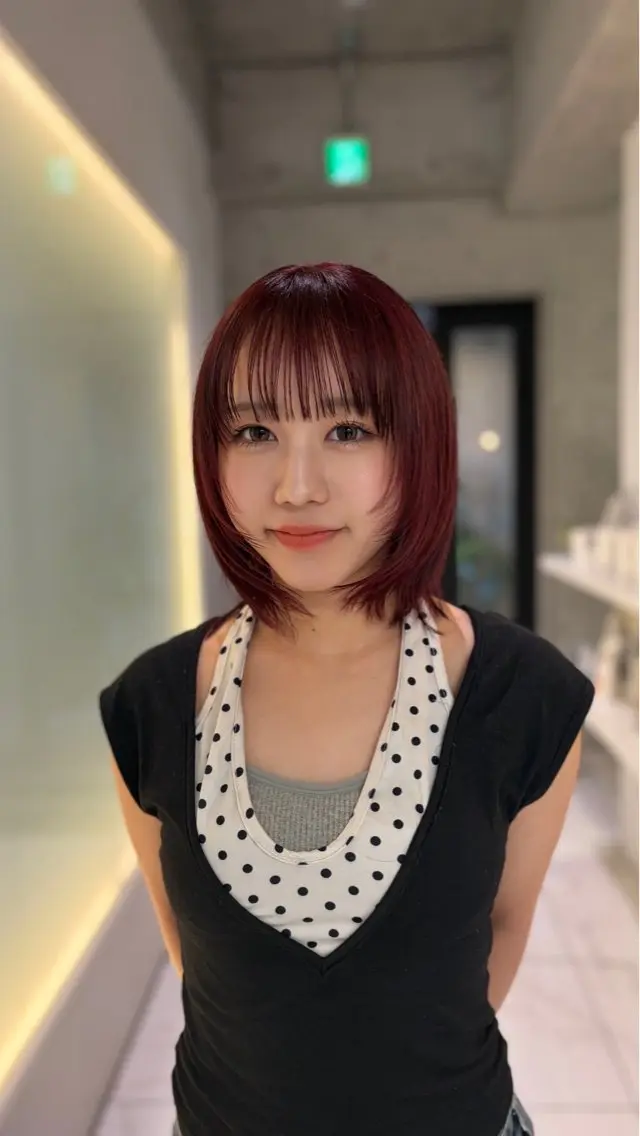 ミディアム ヘアカラー HINA🌟/ボブ /透明感カラー🫧のヘアスタイル