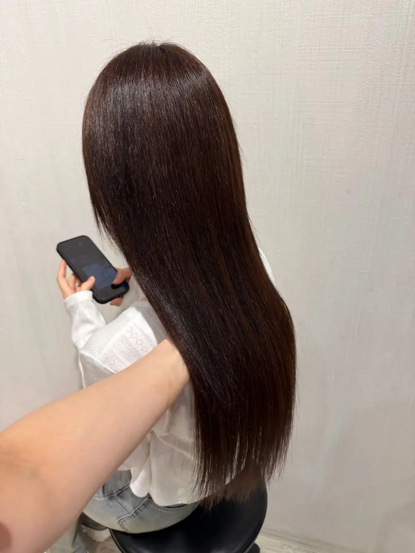 ロング シールエクステ エクステ ヘアカラー エクステ ayumi / 郡山/暖色カラーのヘアスタイル